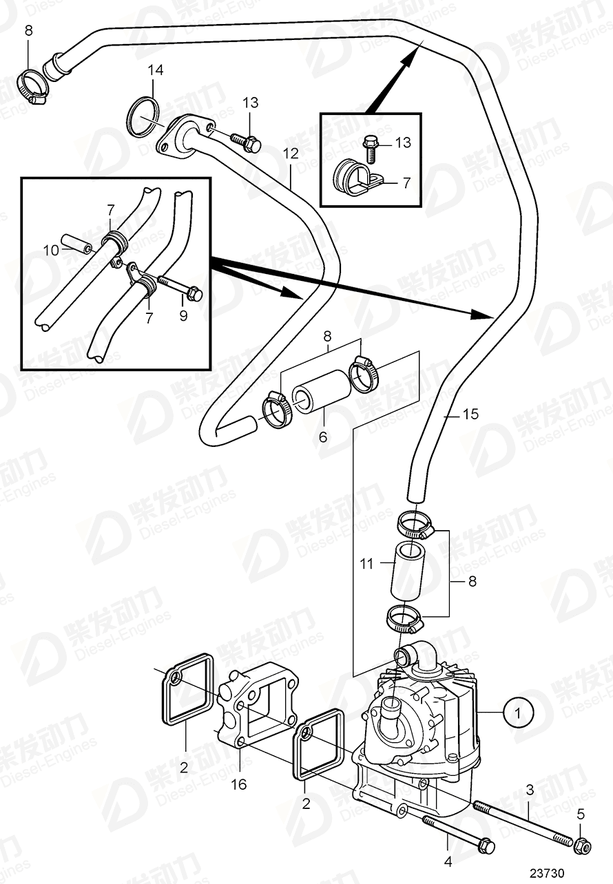 volvo penta Stud 981440 Drawing volvo penta Stud 981440 Drawing